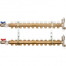 STOUT Распределительный коллектор из латуни без расходомеров 12 вых. (SMB0468000012)
