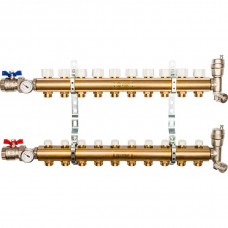 STOUT Распределительный коллектор из латуни без расходомеров 10 вых. (SMB0468000010)