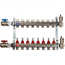 STOUT Коллектор из нержавеющей стали в сборе с расходомерами 8 вых. (SMS0907000008)