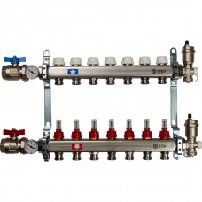 STOUT Коллектор из нержавеющей стали в сборе с расходомерами 7 вых. (SMS0907000007)